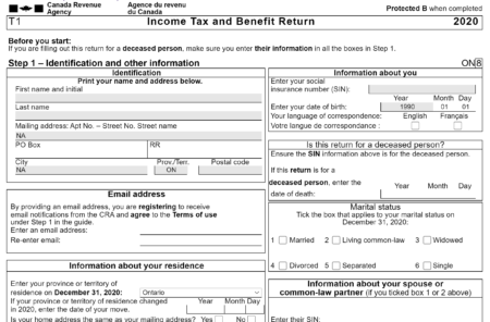 t1 tax form canada